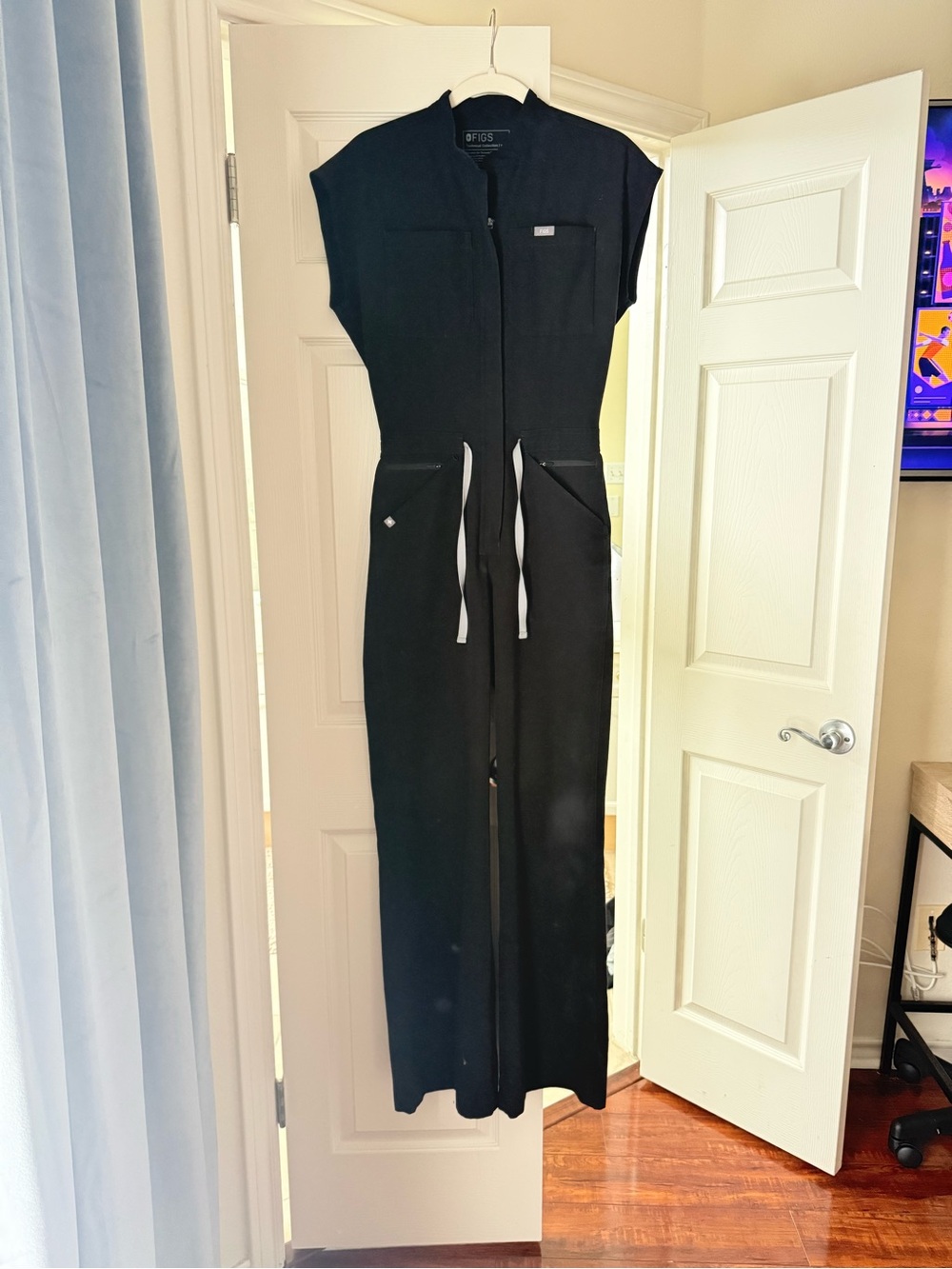 Figs Black tall wide leg Rafaela Jumpsuit